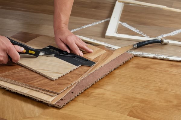 Vinyl flooring installation tools and professional equipment used by Community Floors LLC
